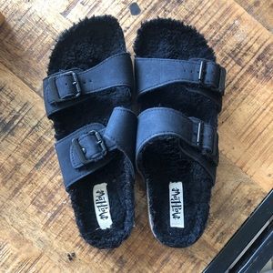 Fuzzy sandals